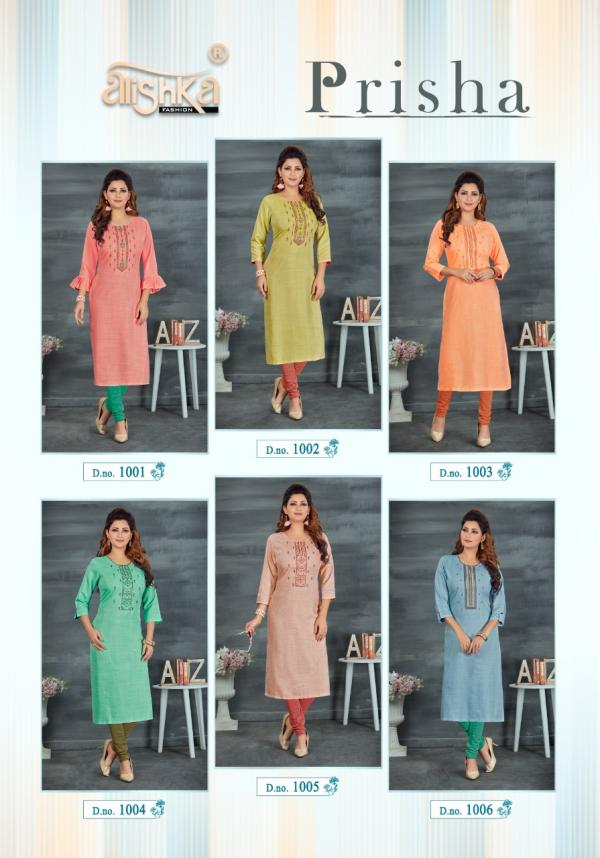 Alishka Prisha Rayon Fancy Embroidery Kurti